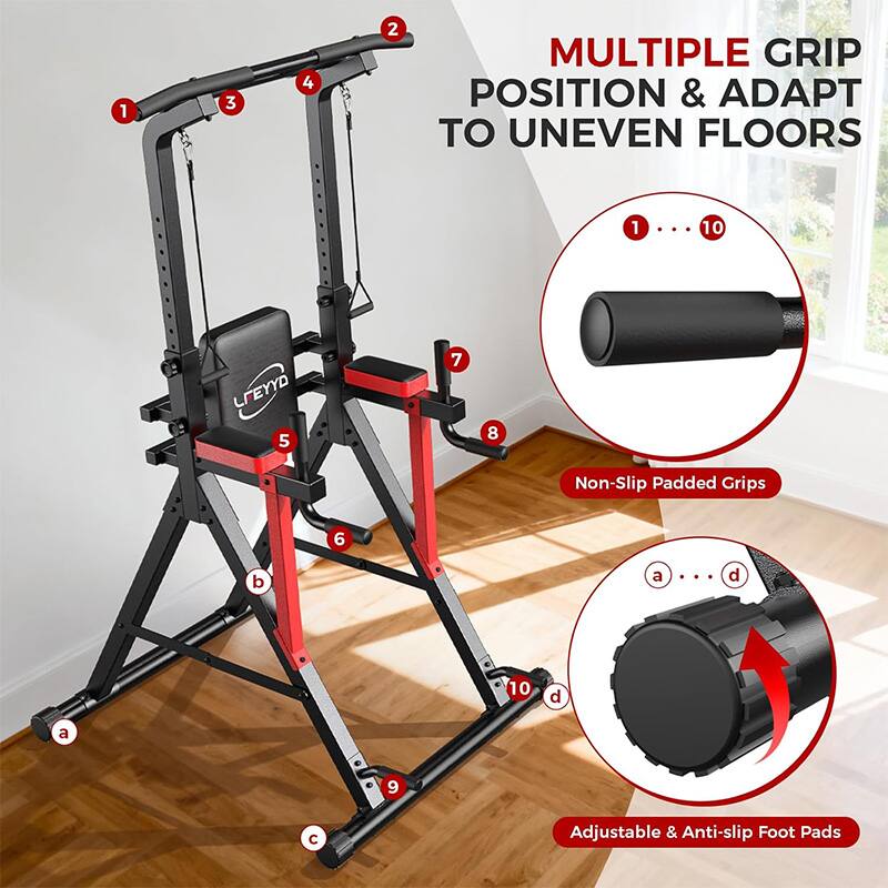 1. Multiple Grip Position & Adapt to Uneven Floors

2. Non-Slip Padded Grips

3. Adjustable & Anti-slip Foot Pads