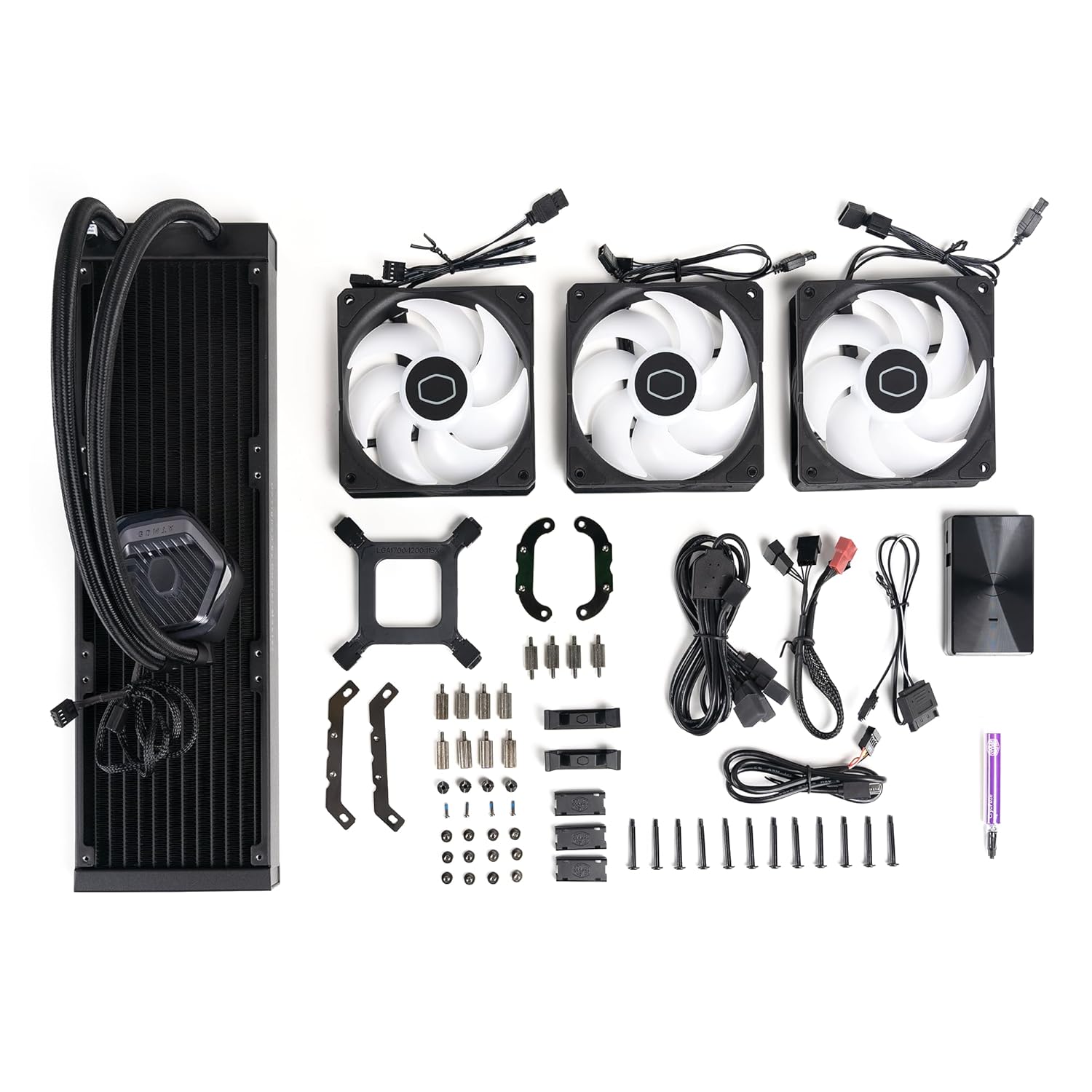 Back. Cooler Master - Cooler Master MLX-D36M-A25PZ-R1 360 Atmos High Performance Close-Loop AIO Liquid Cooler - Black.