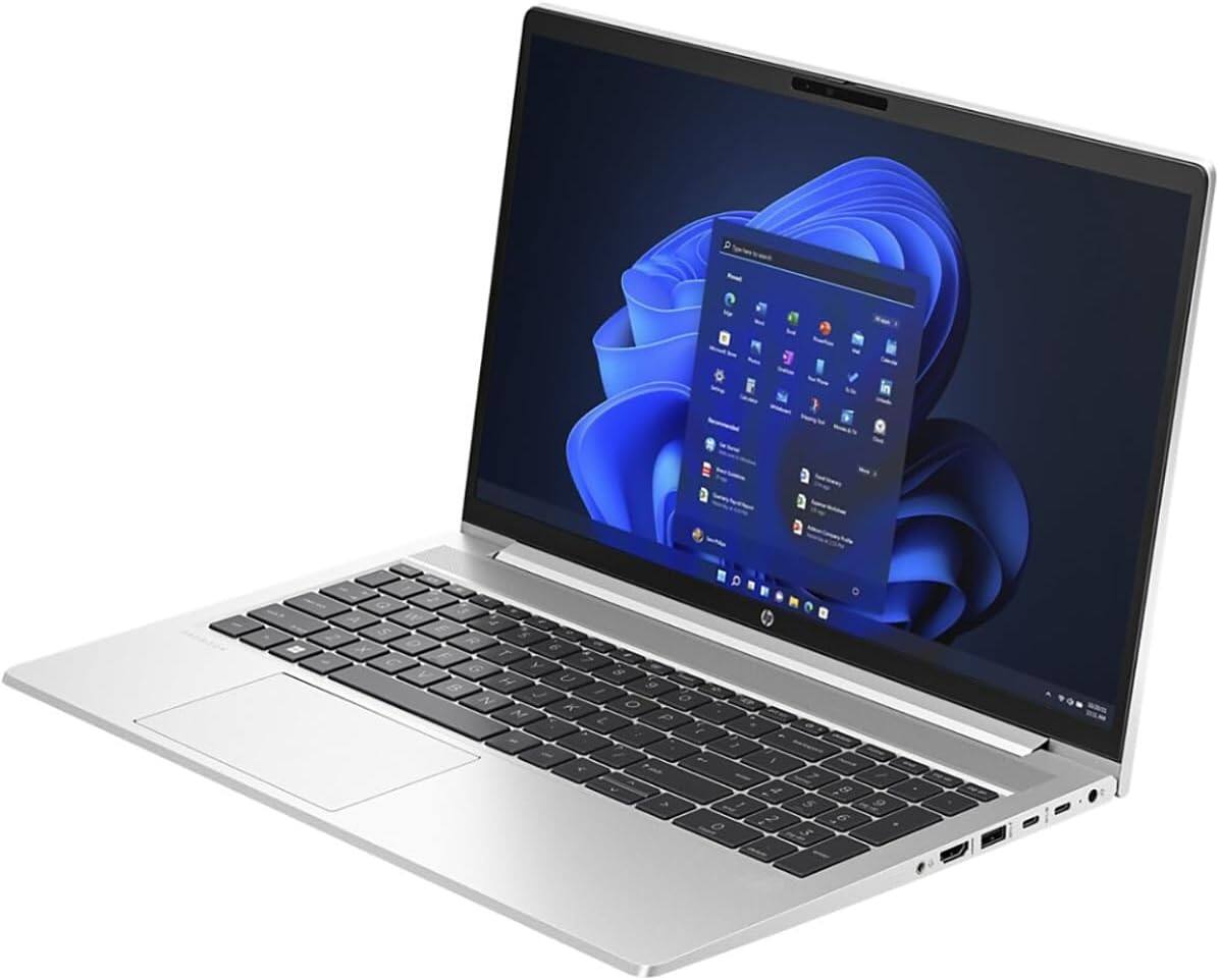 Alt View 3. HP - HP Probook 450 G10 Laptop 15.6 FHD (Intel i5-1335U, 16GB DDR4, 1TB PCIe SSD, Intel UHD, Win 11 Pro) w/USB Hub - Pike Silver Aluminum.