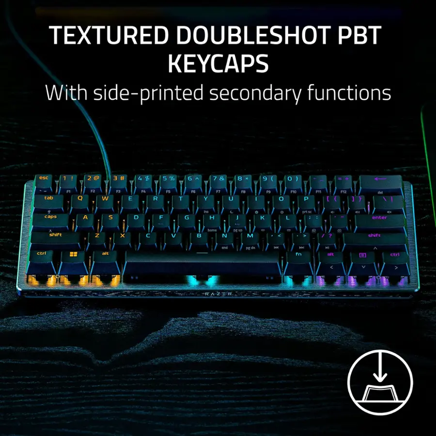 Textured DoubleShot PBT Keycaps with side-printed secondary functions:

1. Esc
2. 1
3. 2
4. 3
5. #
6. 4
7. $
8. 5
9. %
10. 6
11. C
12. V
13. B
14. N
15. Q
16. W
17. E
18. R
19. T
20. Y
21. U
22. I
23. O
24. J
25. K
26. L
27. Z
28. X
29. C
30. V
31. B
32. N
33. M
34. ,
35. .
36. /
37. -
38. +
39. =
40. [
41. ]
42. \
43. ;
44. '
45. "
46. Enter
47. Shift
48. Ctrl
49. Alt
50. Fn
51. Ctrl + Alt
52. Ctrl + Shift
53. Ctrl + Fn
54. Ctrl + Fn + Shift
55. Ctrl + Fn + Alt
56. Ctrl + Alt + Shift
57. Ctrl + Alt + Fn
58. Ctrl + Alt + Fn + Shift
59. Ctrl + Alt + Fn + Ctrl
60. Ctrl + Alt + Fn + Ctrl + Shift
61. Ctrl + Alt + Fn + Ctrl + Shift + Enter
62. Ctrl + Alt + Fn + Ctrl + Shift + Enter
63. Ctrl + Alt + Fn + Ctrl + Shift + Enter + Tab
64. Ctrl + Alt + Fn + Ctrl + Shift + Enter + Tab + Q
65. Ctrl + Alt + Fn + Ctrl + Shift + Enter + Tab + Q + W
66. Ctrl + Alt + Fn + Ctrl + Shift + Enter