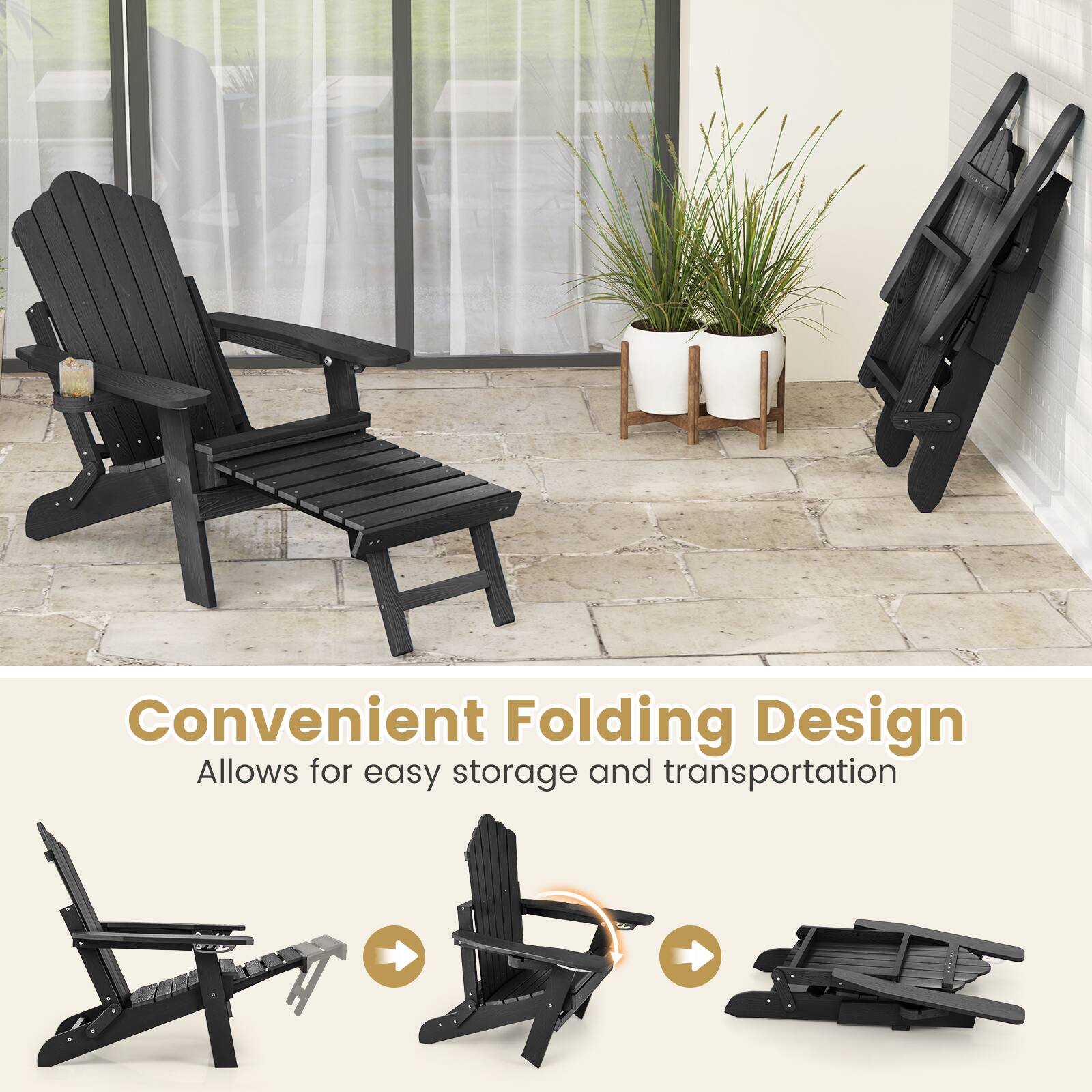 Convenient Folding Design
Allows for easy storage and transportation