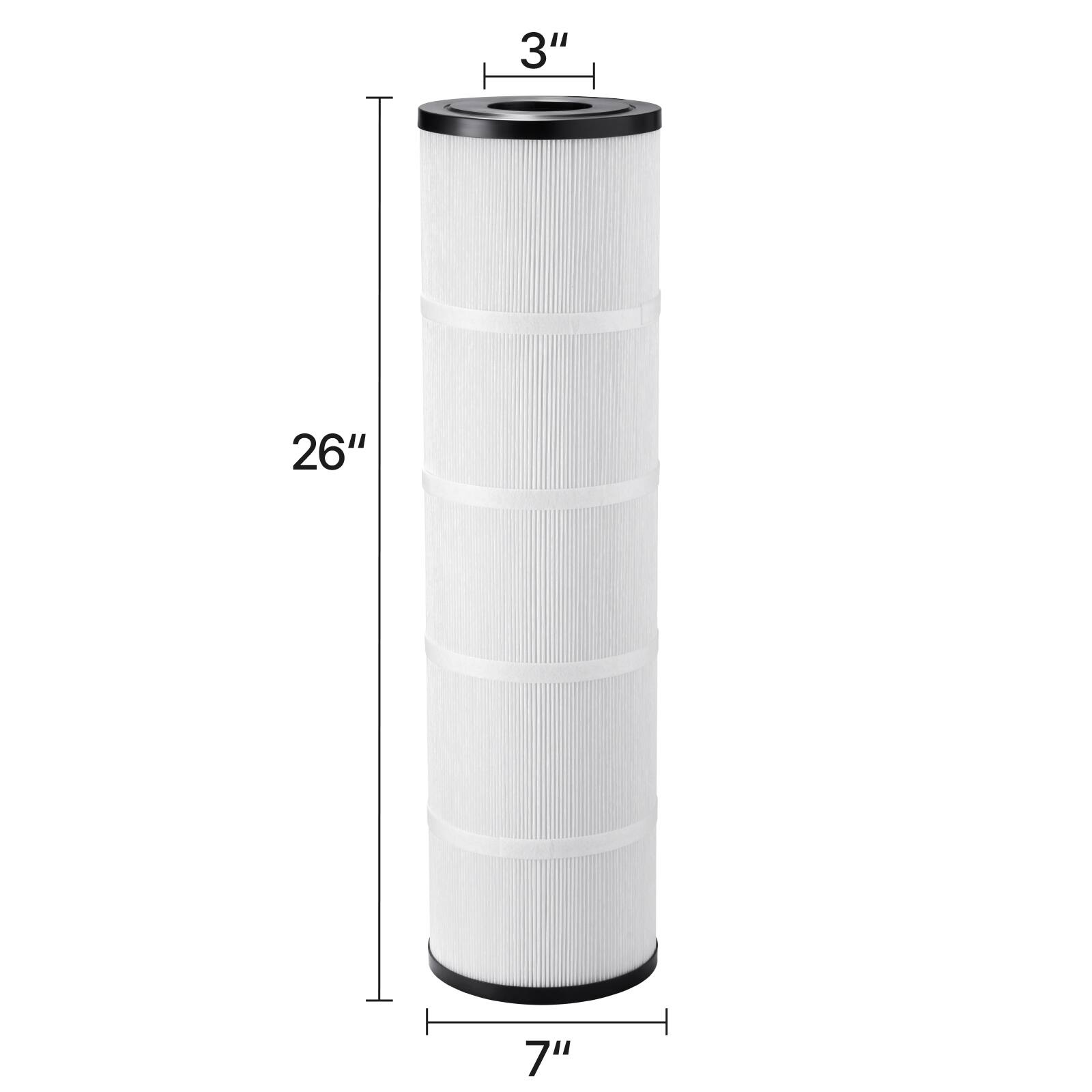 Alt View 4. VEVOR - Pool Filter Cartridge, 4x 105 Sq. Ft, Spa Hot Tub Filter Cartridge Replacement, Compatible with Pentair CCP420 - black.