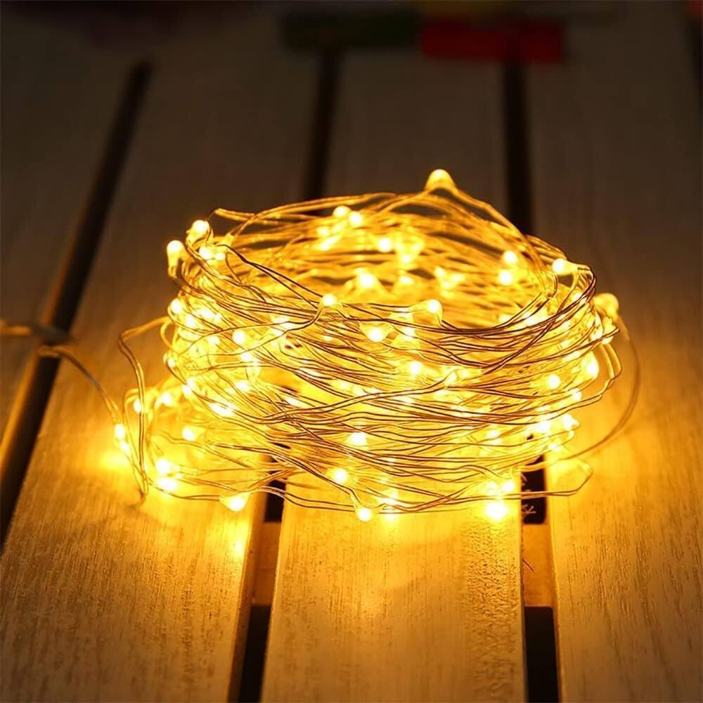 Alt View 1. PARKER SLATER - 2-Pack USB Fairy Lights, 33ft, 100 LED, Timer & 8 Modes, Warm White.