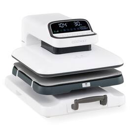 Costway - Auto Heat Press Machine for T Shirts with Auto Release, Adjustable Pressure - White