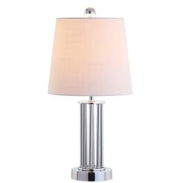 Jonathan Y - Lillian 18" Metal Mini LED Table Lamp - Chrome