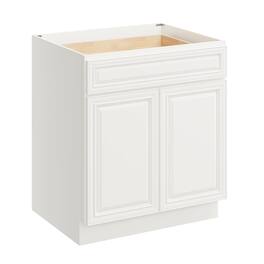 Boyel Living - 30 Inch Kitchen Base Cabinet with Soft Close Drawers - Pearl White