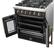 Alt View 5. Forno Appliances - Galiano 4.32 Cu. Ft. Freestanding Gas Convection Range with French Door Design - Black.