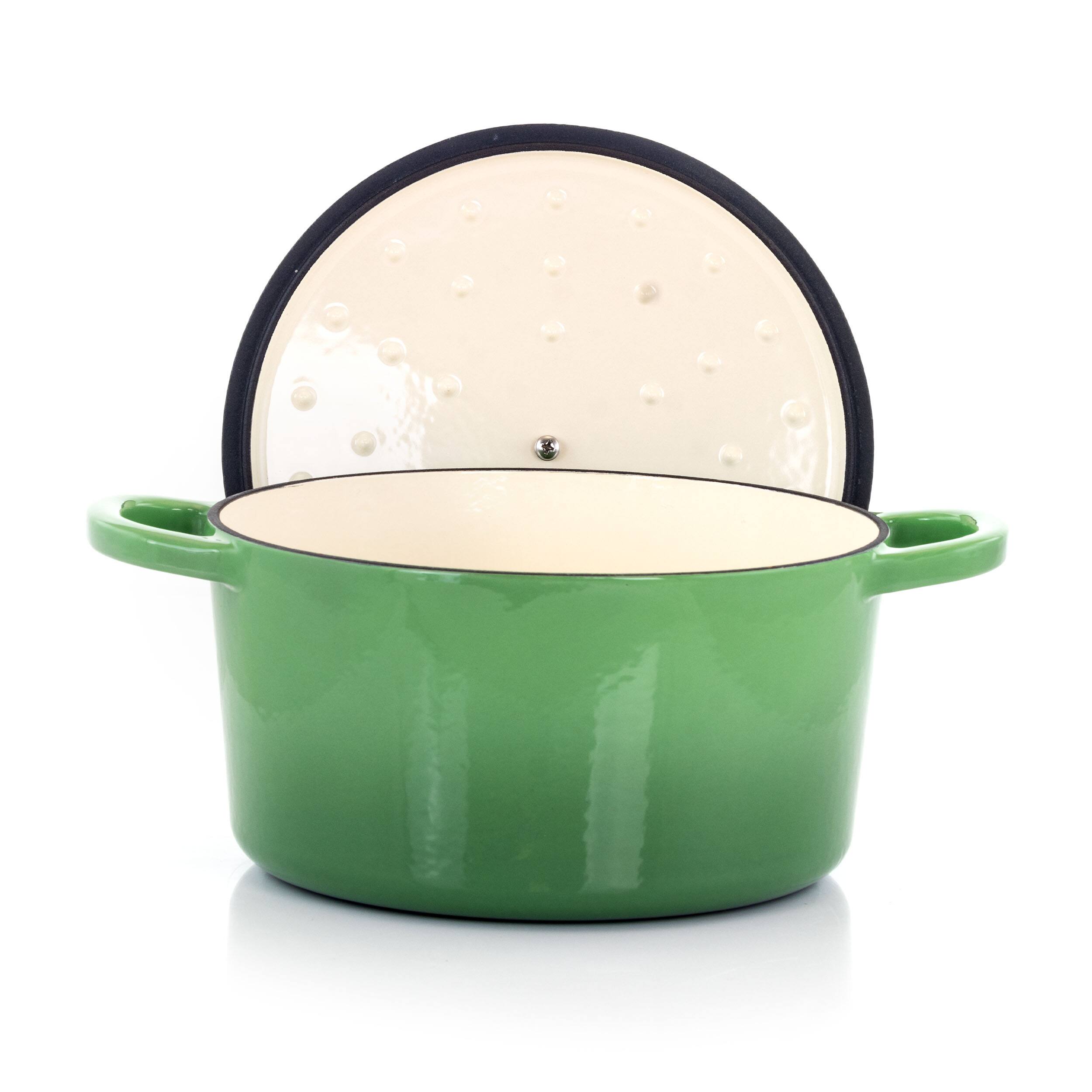 Alt View 1. Crock-Pot - Crock-Pot Artisan 2 Piece 7 Quarts Enameled Cast Iron Dutch Oven in Pistachio Green - Green.