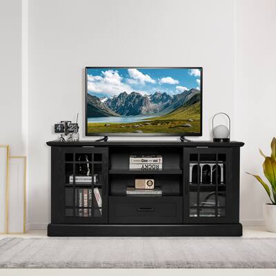 Costway 63 Inch Modern TV Cabinet TV Console Table w/ 2 Side Costway 63 Inch Modern TV Cabinet TV Console Table w/ 2 Side