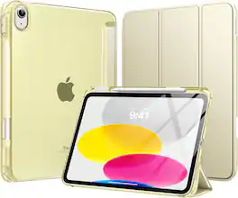 VIKESI - Case for iPad A16 11 inch 2025 / iPad 10th 10.9 inch 2022 - Fashion Design, Shock Proof Edge Cover,Full Function Support - Champagne Gold