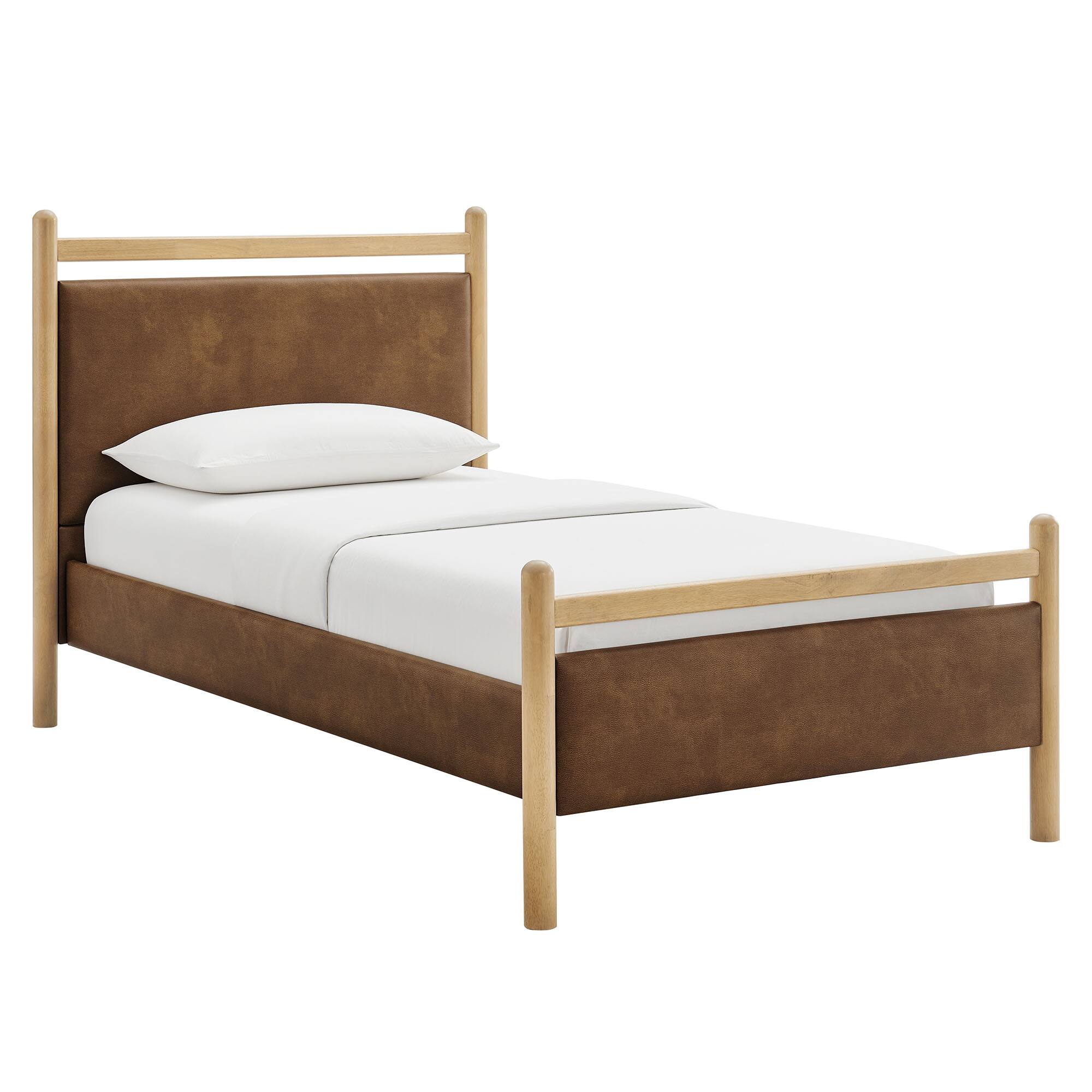 Alt View 2. Modway - Ginny Platform Bed Frame by Modway - Light Oak Canyon.