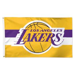WinCraft - Los Angeles Lakers 3' x 5' Horizontal Stripe Deluxe Single-Sided Flag - Multicolor