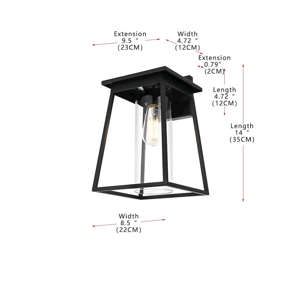 Elegant Lighting - Lambert 8.5 Inch Outdoor Wall Sconce In - Black price history on PriceWatchPro
