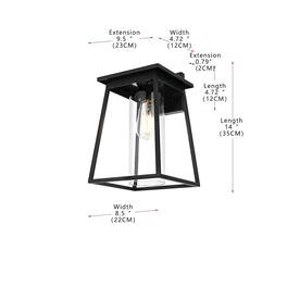 Elegant Lighting - Lambert 8.5 Inch Outdoor Wall Sconce In - Black