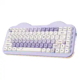 METALTON - C75 75 Layout Nkro Bt5 0 c Mode Dye sub Pbt Moa Gasket Mount Cute Cake Design For Mac win Milk V2 Switch - Purple
