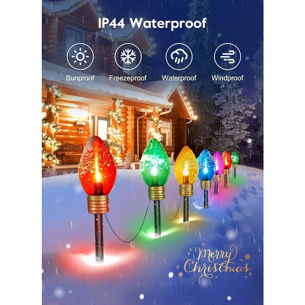 IP44 Waterproof  
Sunproof  
Freezeproof  
Waterproof  
Windproof  

Merry Christmas