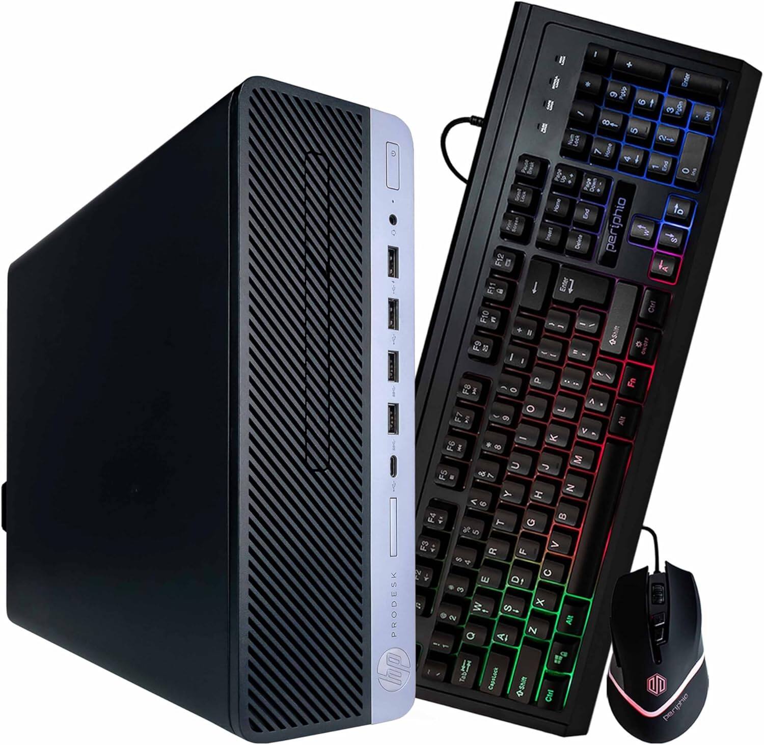 HP - Refurbished Excellent - ProDesk 600 G5 Desktop, Intel Core i5 9th Gen, 16GB DDR4 RAM, 500GB SSD, Wi-Fi+BT, RGB Keyboard&Mouse, Win11Pro - Black