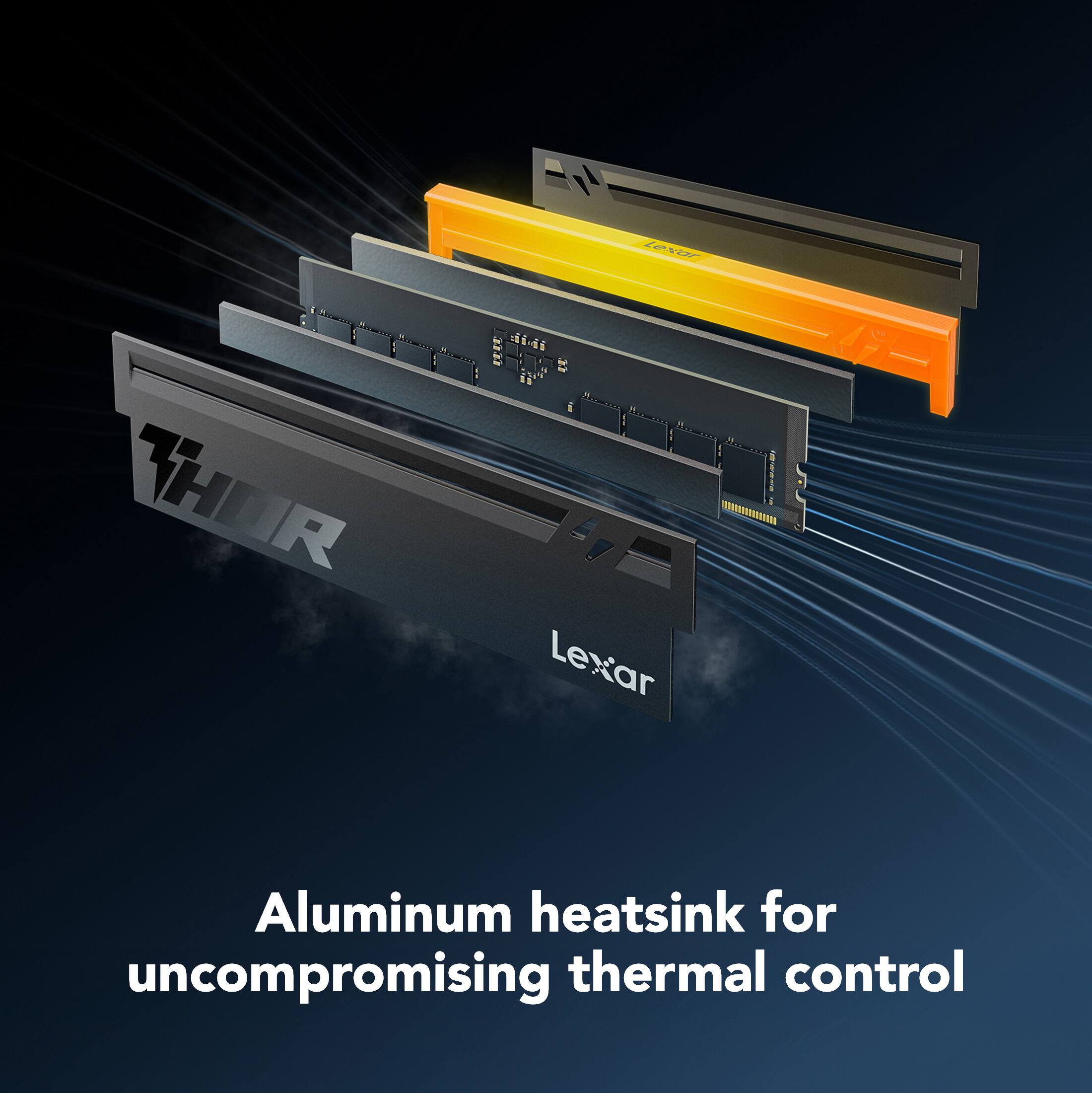 Lexar i OVERNEAAAMIA Aluminum heatsink for uncompromising thermal control