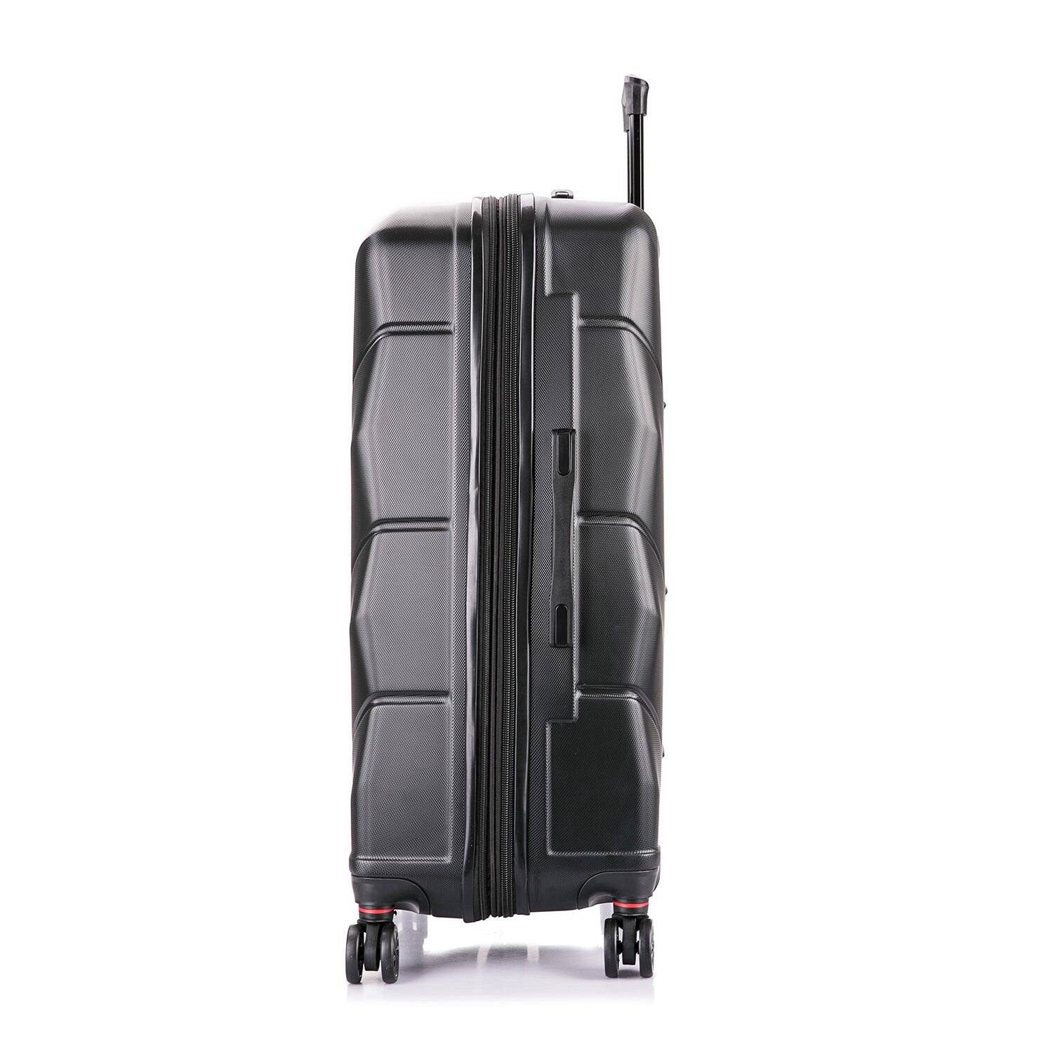 Alt View 1. DUKAP - Zonix Lightweight Hardside Spinner Luggage 30" Luggage - BLACK.