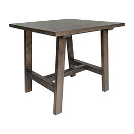 Flash Furniture - Eli Solid Wood Farmhouse End Table, Trestle Style Accent Table in Dark - Gray
