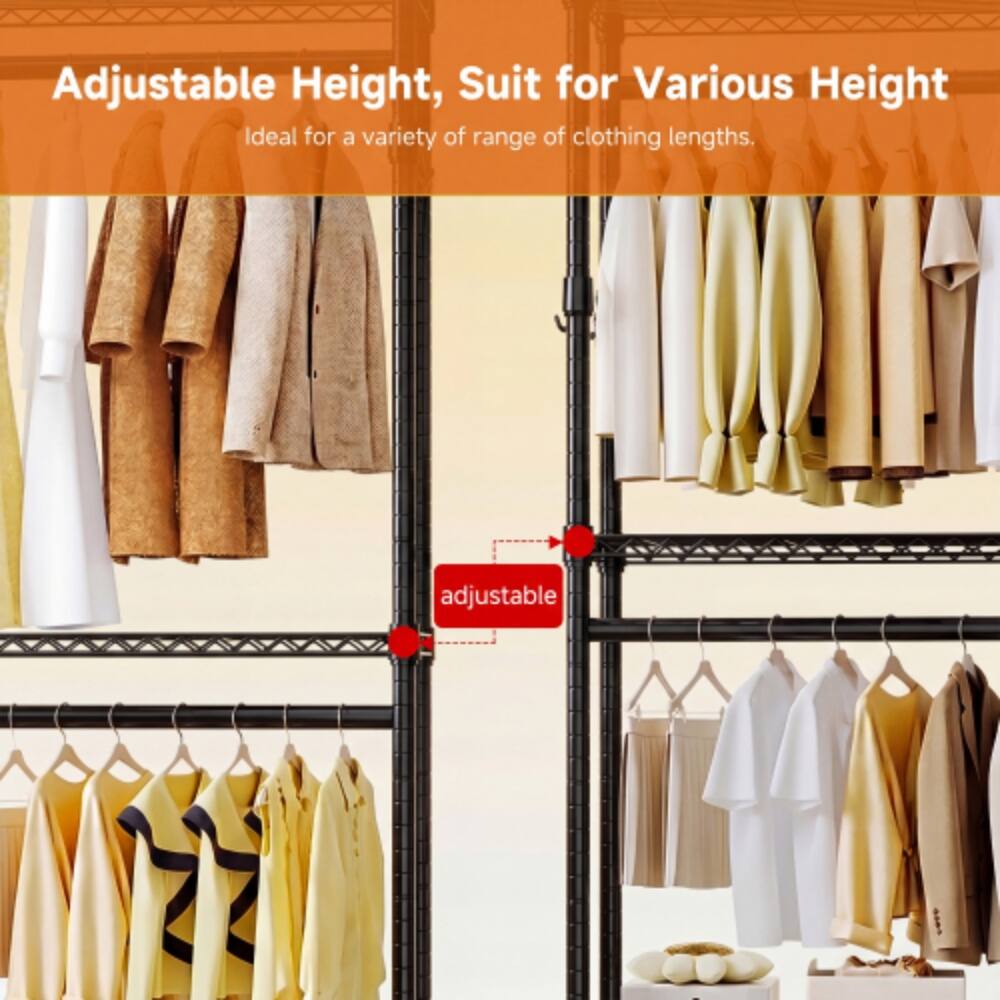 Adjustable Height, Suit for Various Height  
Ideal for a variety of range of clothing lengths.