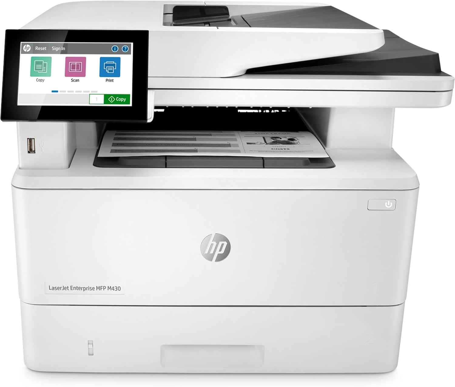hp Reset Sign in I 2 Copy Scan Print 1 Copy  
hp LaserJet Enterprise MFP M430