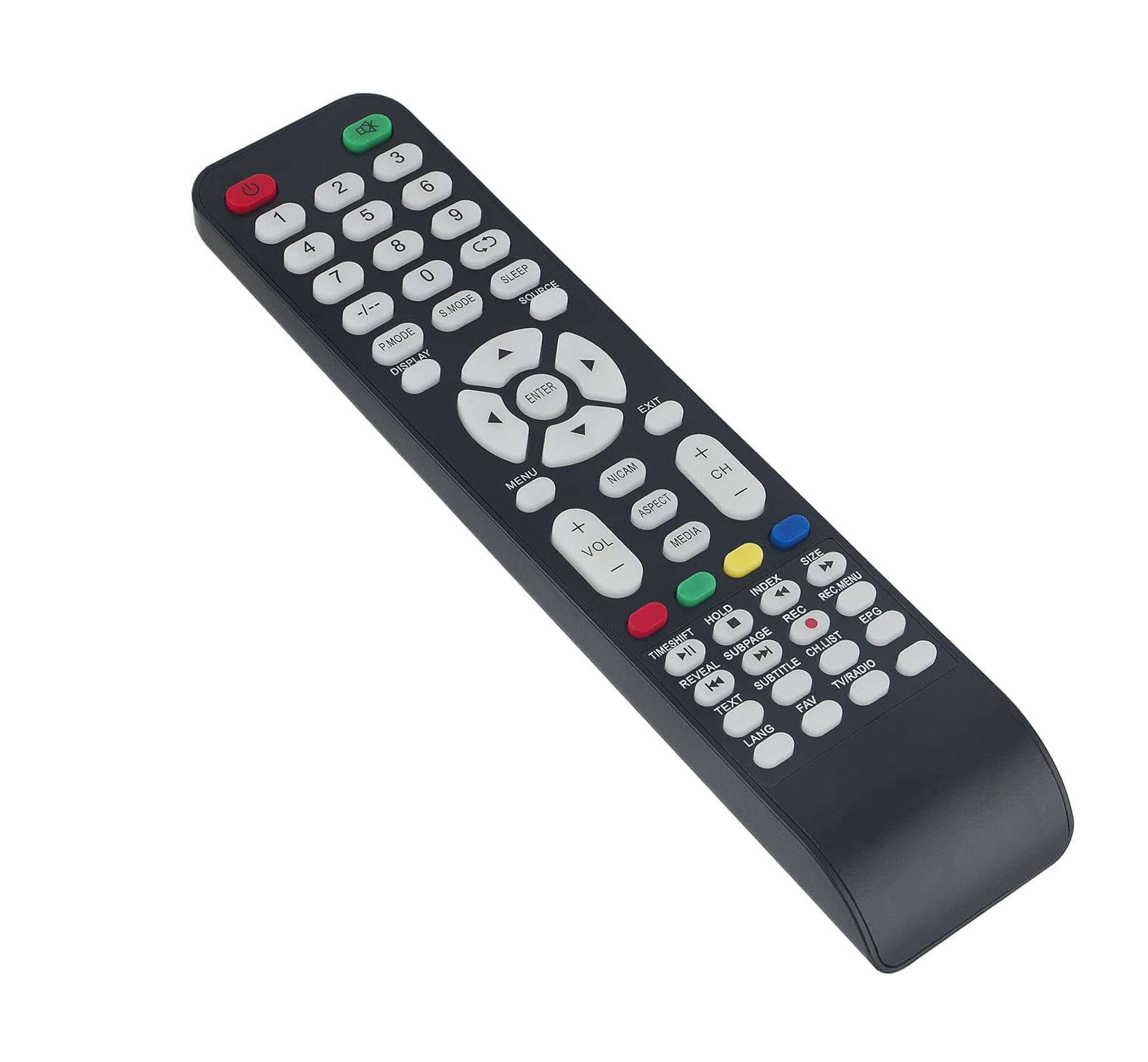 G 1 2 3 4 5 6 7 8 9 0 CD SLEEP S.MODE SOUBGE P.MODE DASPLAY ENTER EXIT MENU + NICAM CH - ASPECT + MEDIA VOL SIZE - INDEX REC.MENU HOLD REC EPQ TIMESHIFT ALL SUBPAGE M CHLIST REVEAL H4 SUBTITLE TV/RADIO TEXT FAV LANG