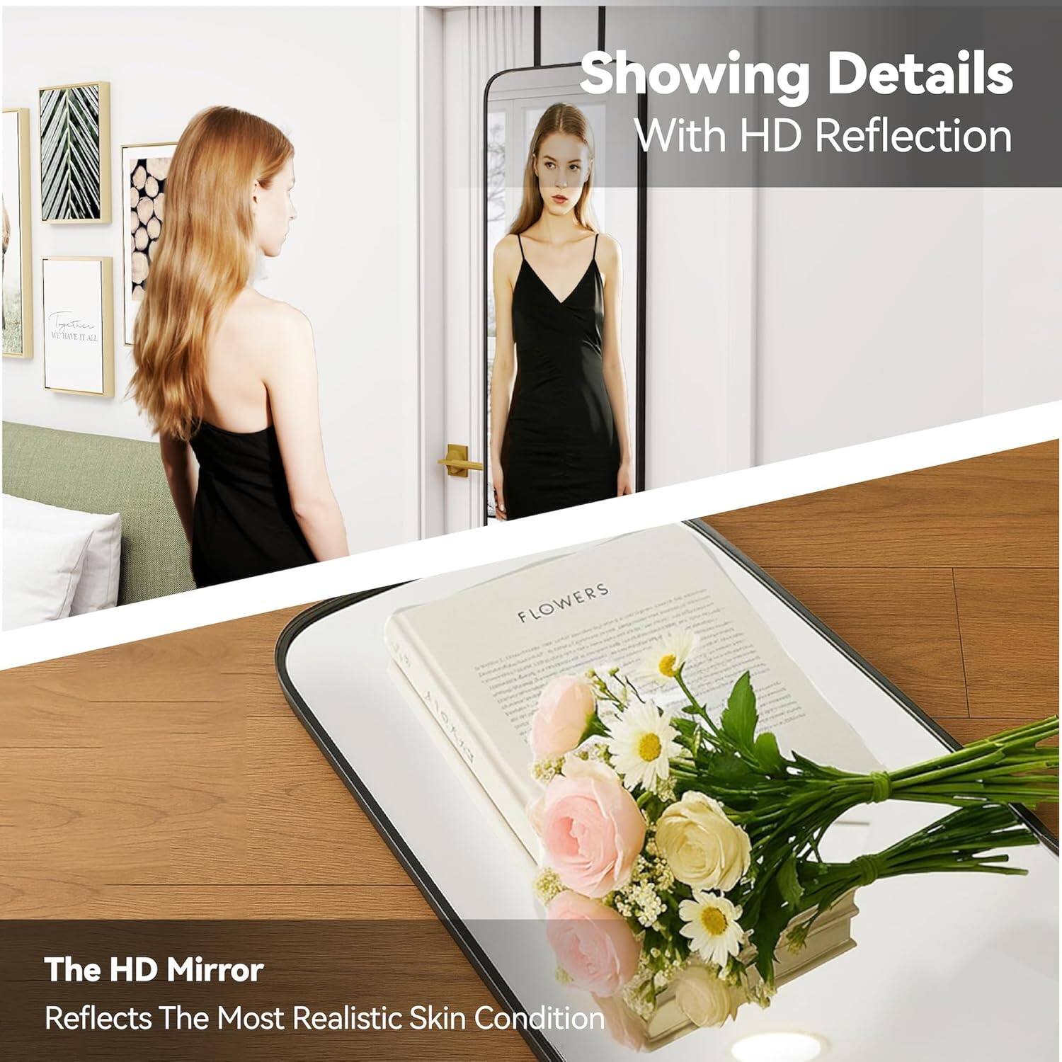 Showing Details  
With HD Reflection  

The HD Mirror  
Reflects The Most Realistic Skin Condition