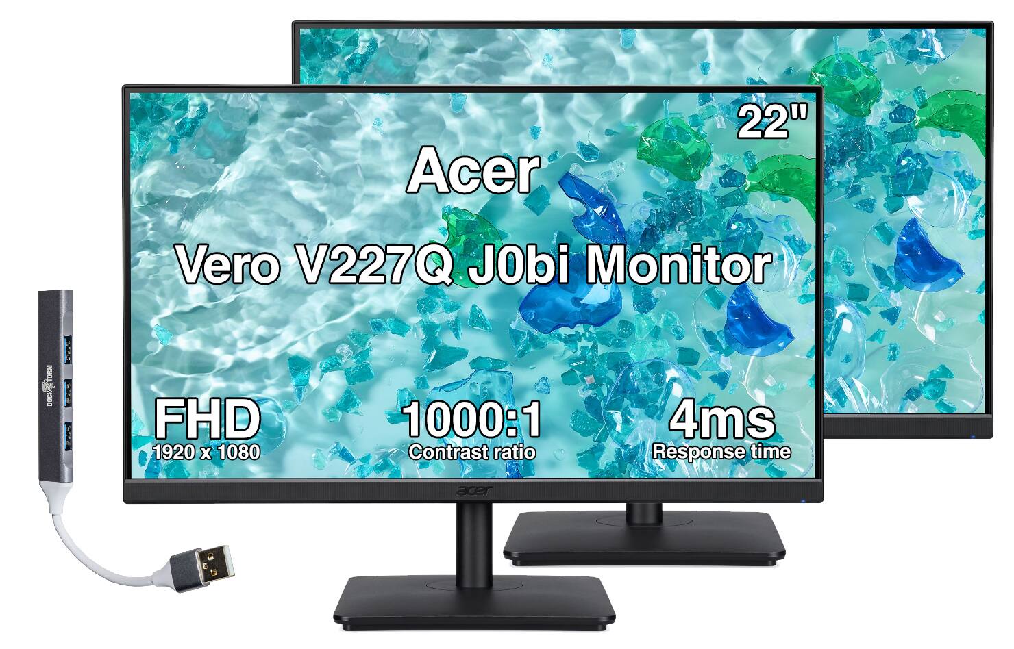 Acer  
22"  
Vero V227Q J0bi Monitor  
FORM  
FHD 1920 x 1080  
1000:1 Contrast ratio  
4ms Response time  
acer