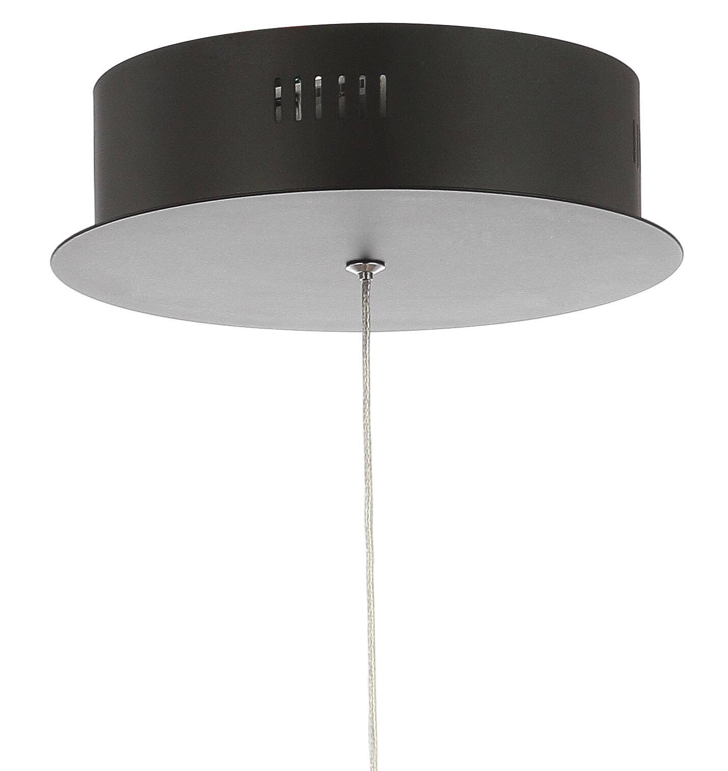 Alt View 5. Jonathan Y - Orbit 16.5" Adjustable Integrated LED Metal Pendant, Black - Black.