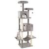Front. Gymax - Gymax 81'' Large Cat Tree for Indoor Cats Multi-level Kitty Climbing Tower w/ 2 Condos - Gray.