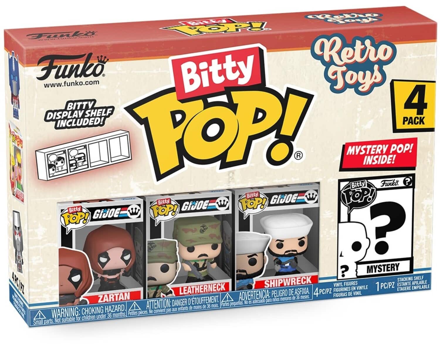 FUNKO Bitty POP!: Retro Toys - GI Joe 4-Pack - COLLECTABLES - Multicolor
