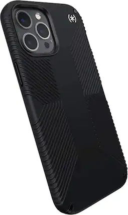 Front. Speck - Speck Presidio2 Grip Black Case - iPhone 12 Pro Max - Black.