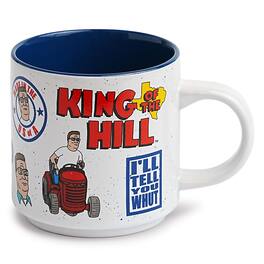 Silver Buffalo - King Of The Hill Episode Icons Single Stackable Ceramic Mug | Holds 13 Ounces - Blue