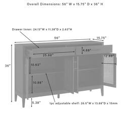 Crosley Furniture - Milo Sideboard - Dark Brown