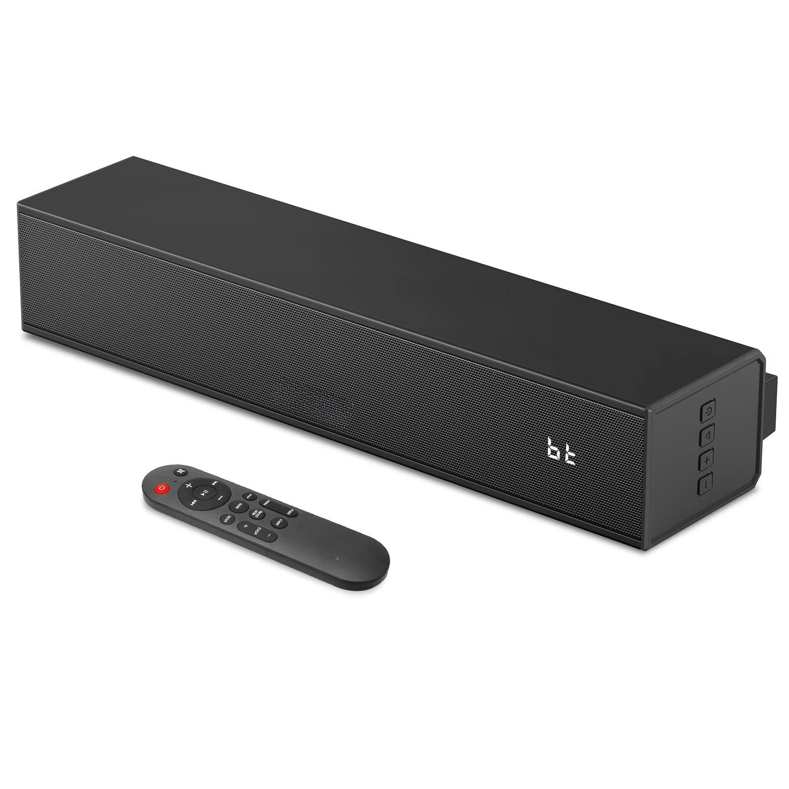 Front. TECH SAFARI - 2 1 Sound Bar For Smart Tv With Built in Subwoofer 6 Levels Voice Enhancement Small Soundbar Speakers 5 3 a - Default.