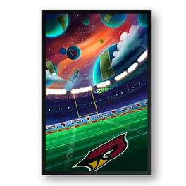 Sporticulture - Arizona Cardinals Galaxy Print Framed Art - Red