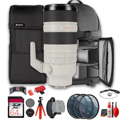 SONY 200-210mm f/2.8 G Master Lens
E-mount
FULL FRAME
AF/MF
ON/OFF
MODE
200
135
SONY
64 GB SDXC Card
SONY Lens Hood
SONY Lens Cap
SONY Lens Cleaning Kit
SONY Camera Strap
SONY Camera Bag
SONY Camera Tripod