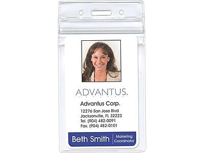 Advantus - ID Badge Holders, 50/Pack - Clear
