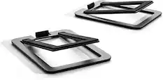Front. Audioengine - DS2M Desktop Stands - Black.