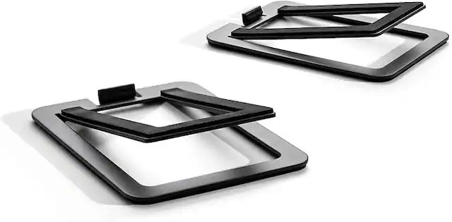 Front. Audioengine - DS2M Desktop Stands - Black.