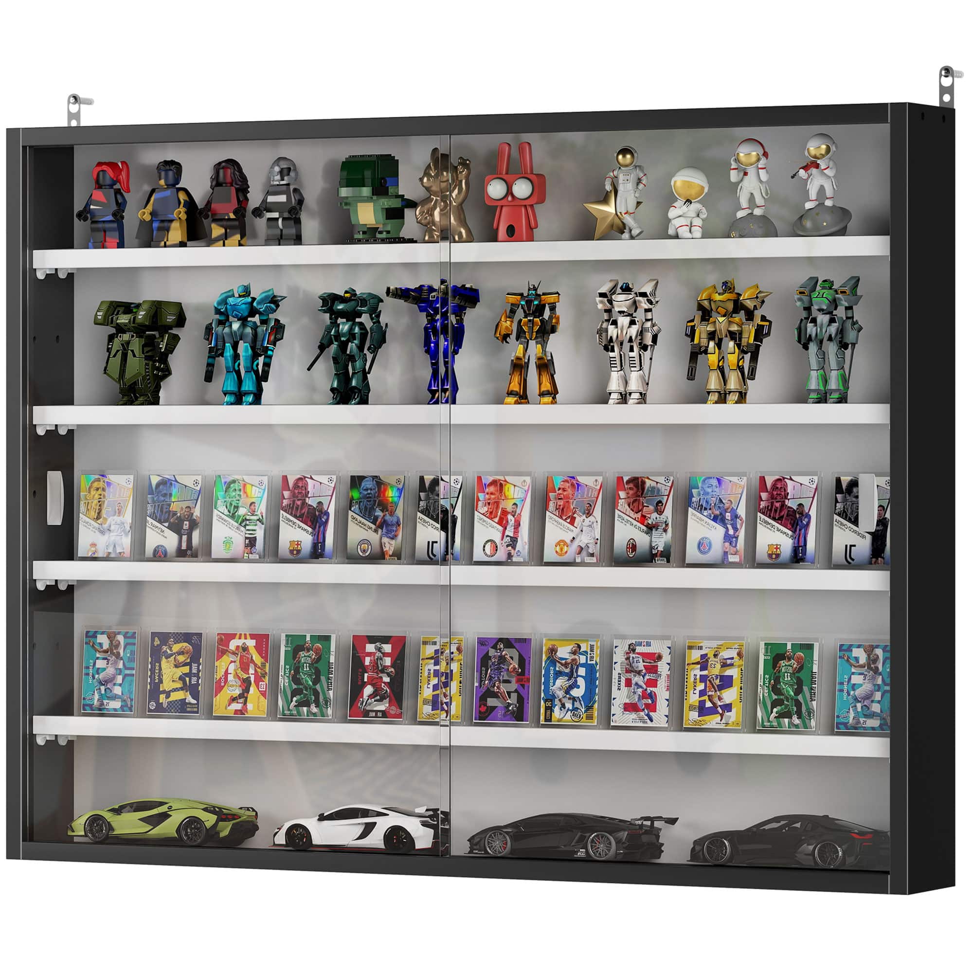 Homcom - 5-Tier Display Cabinet - Black and White