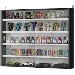 Homcom - 5-Tier Display Cabinet - Black and White