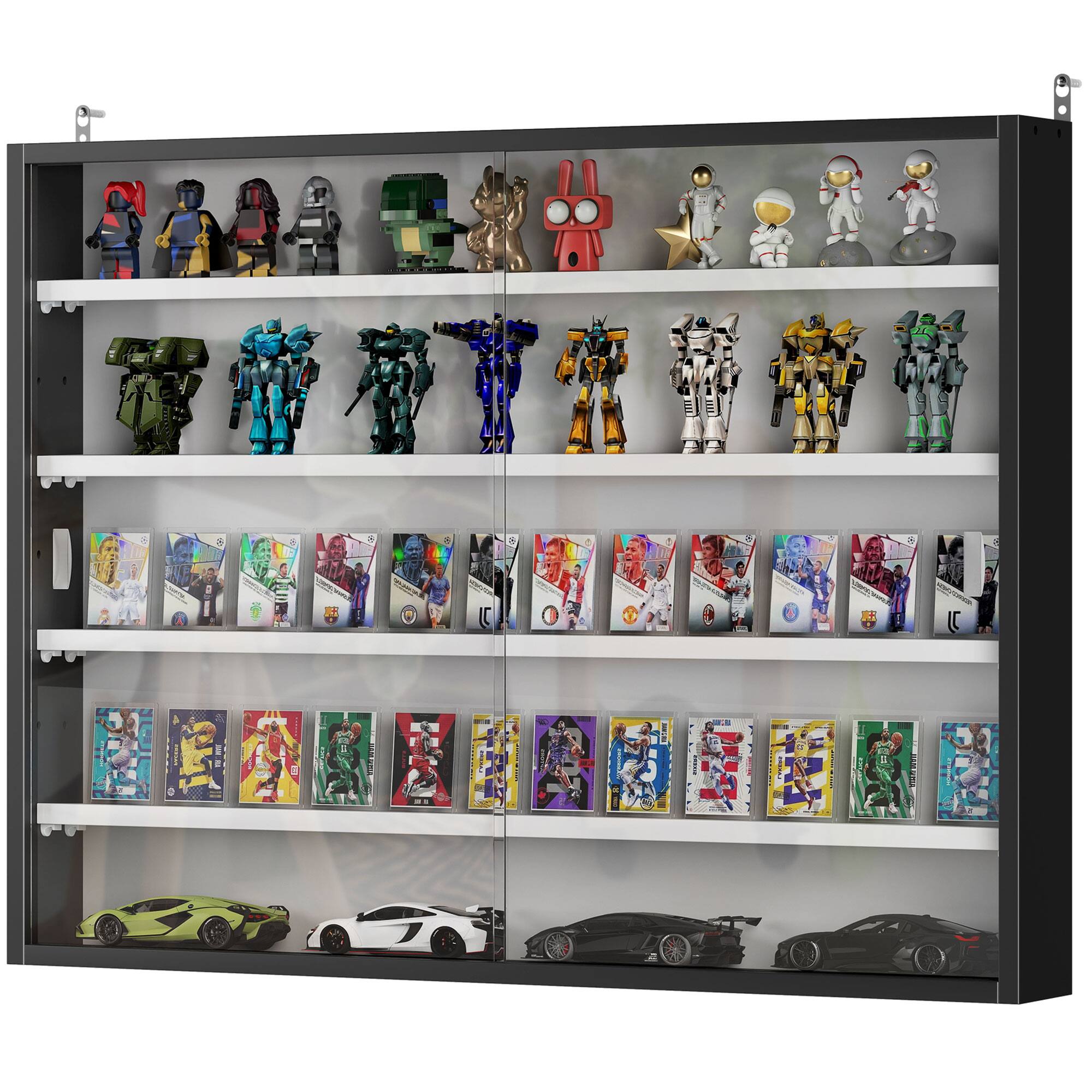 Homcom - 5-Tier Display Cabinet - Black and White