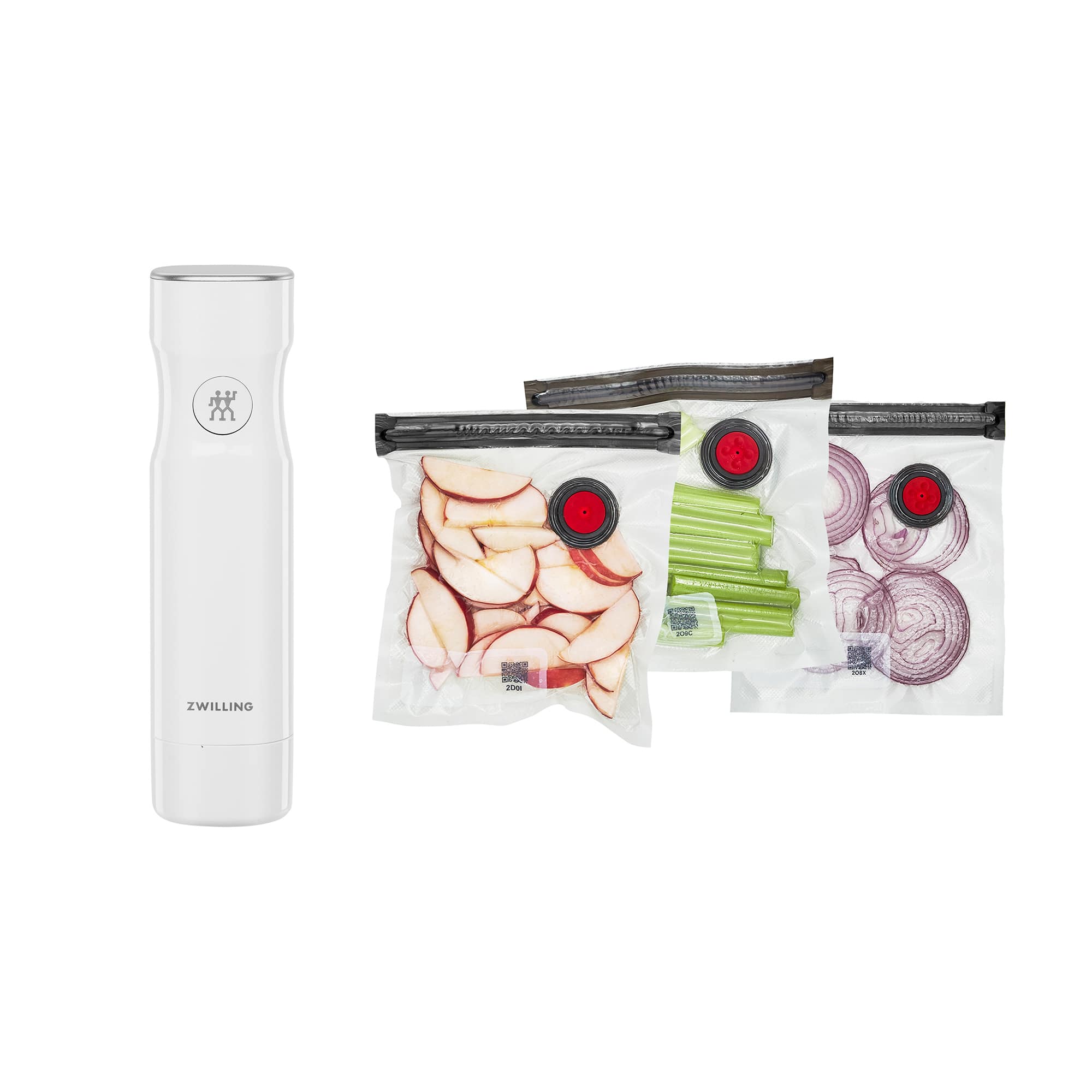 Front. ZWILLING - ZWILLING Fresh & Save 4-pc Vacuum Sealer Small Bag Starter Set - Clear.