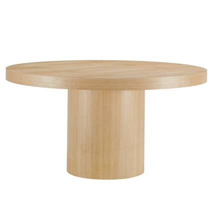 Front. Modway - Gratify 60" Round Dining Table - Brown.