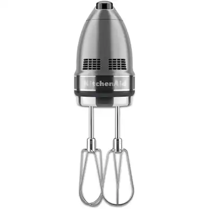 Front. KitchenAid - KHM7210CU 7-Speed Hand Mixer - Contour Silver.
