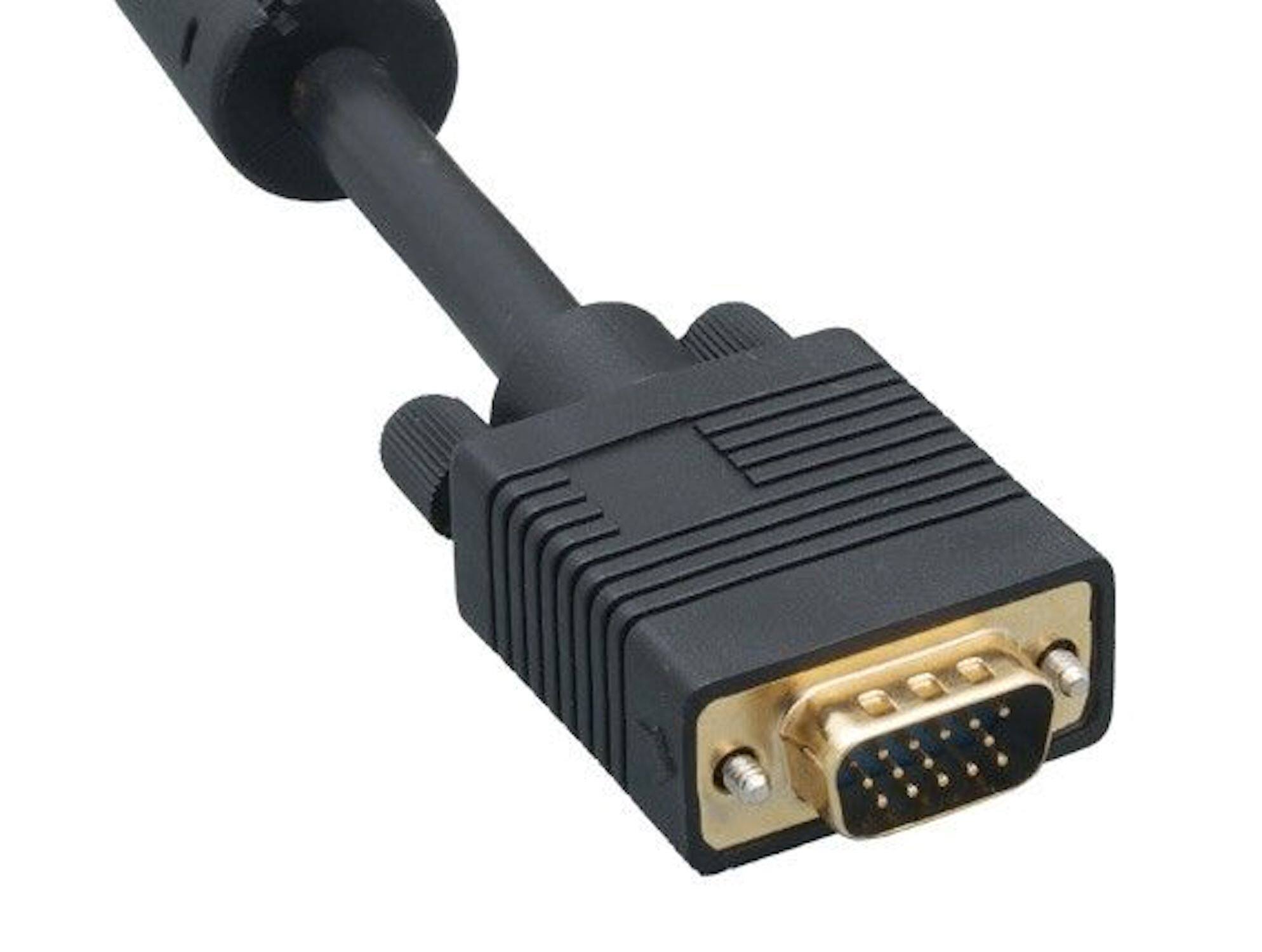 Angle. Sanoxy - 15ft VGA HD15 Male to 3 RCA Male Video Cable - Black.