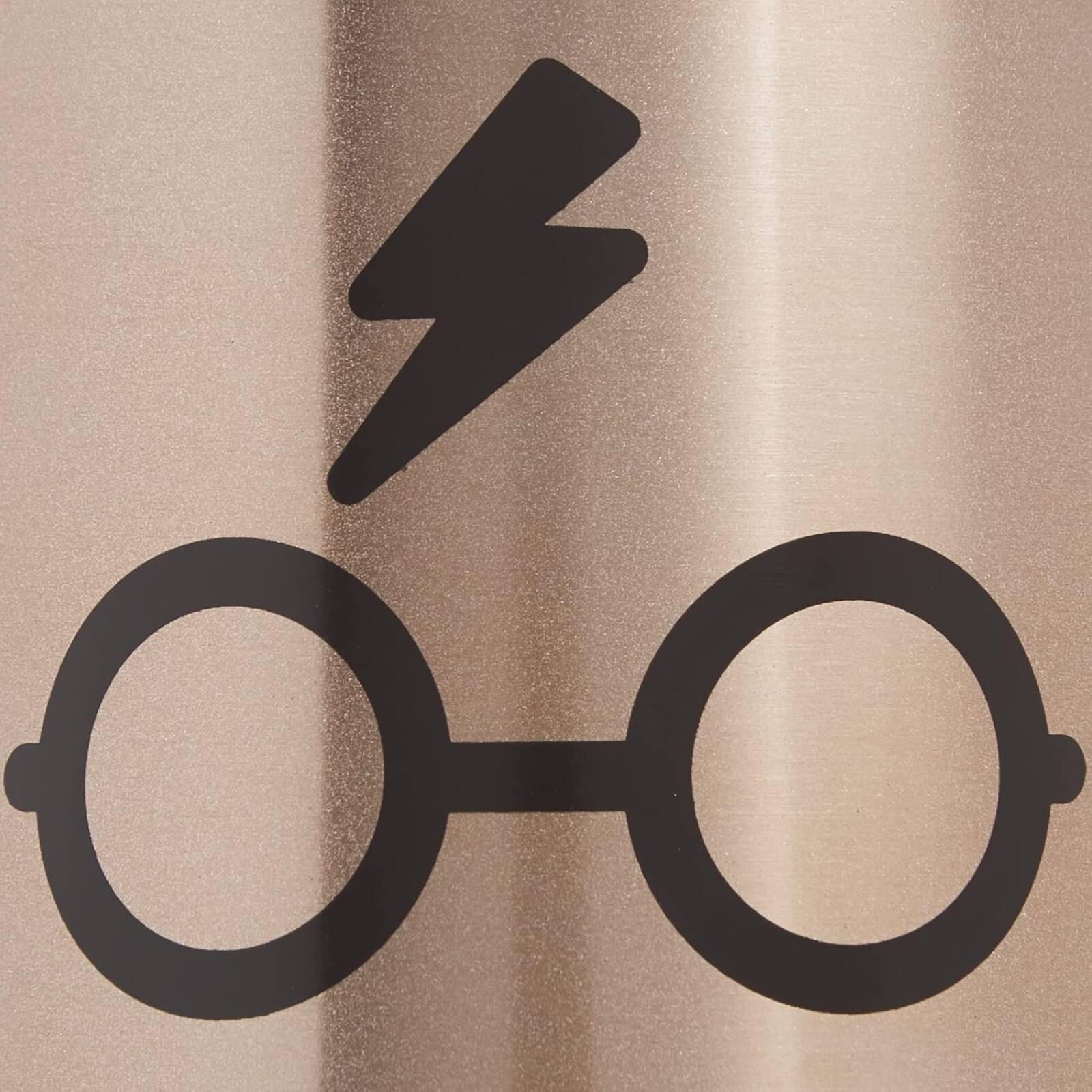 Alt View 3. Spoontiques - Harry Potter Glasses Gold Stainless Steel Double Wall Insulated Wine Tumbler Mug 16 ounce - Gold.