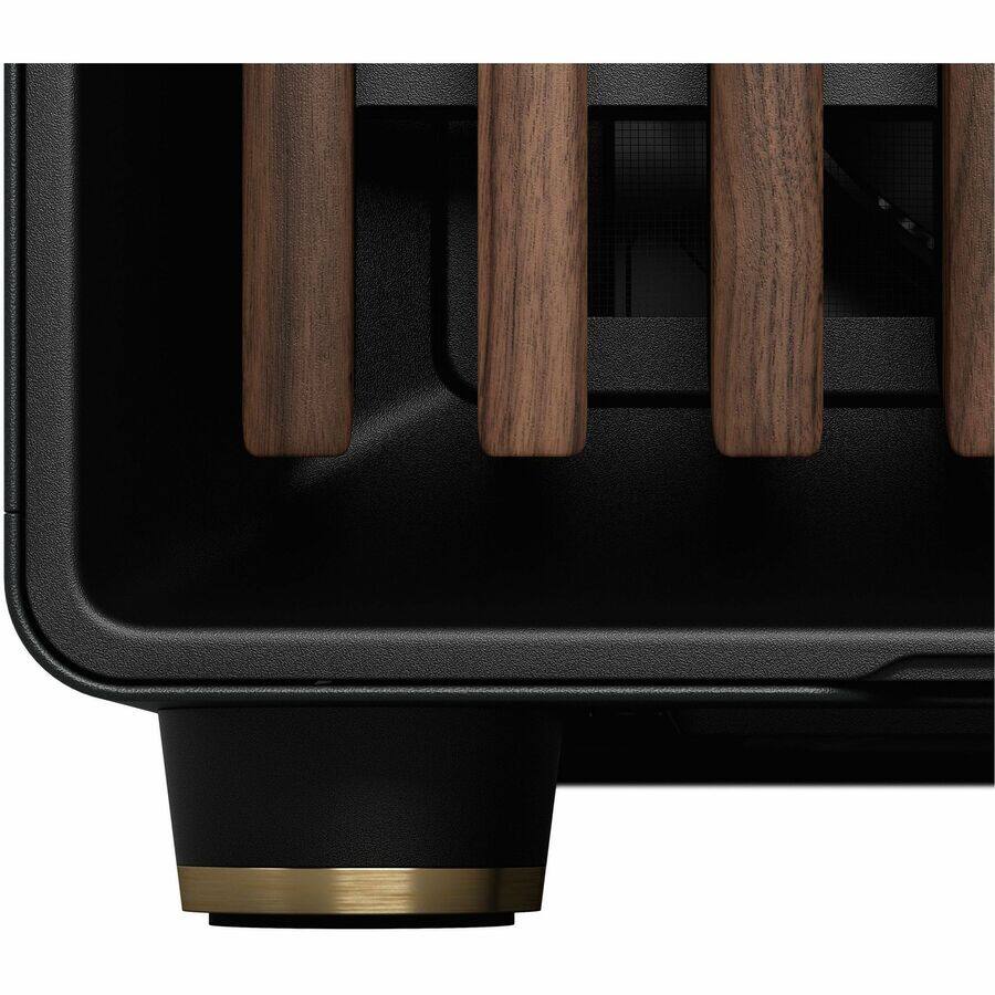 Alt View 3. Fractal Design - Fractal Design North XL - Charcoal Black - Tempered Glass, Steel, Wood, Alloy, Faux Leather - 3 ? 140mm Fan(s) Installed - Black.